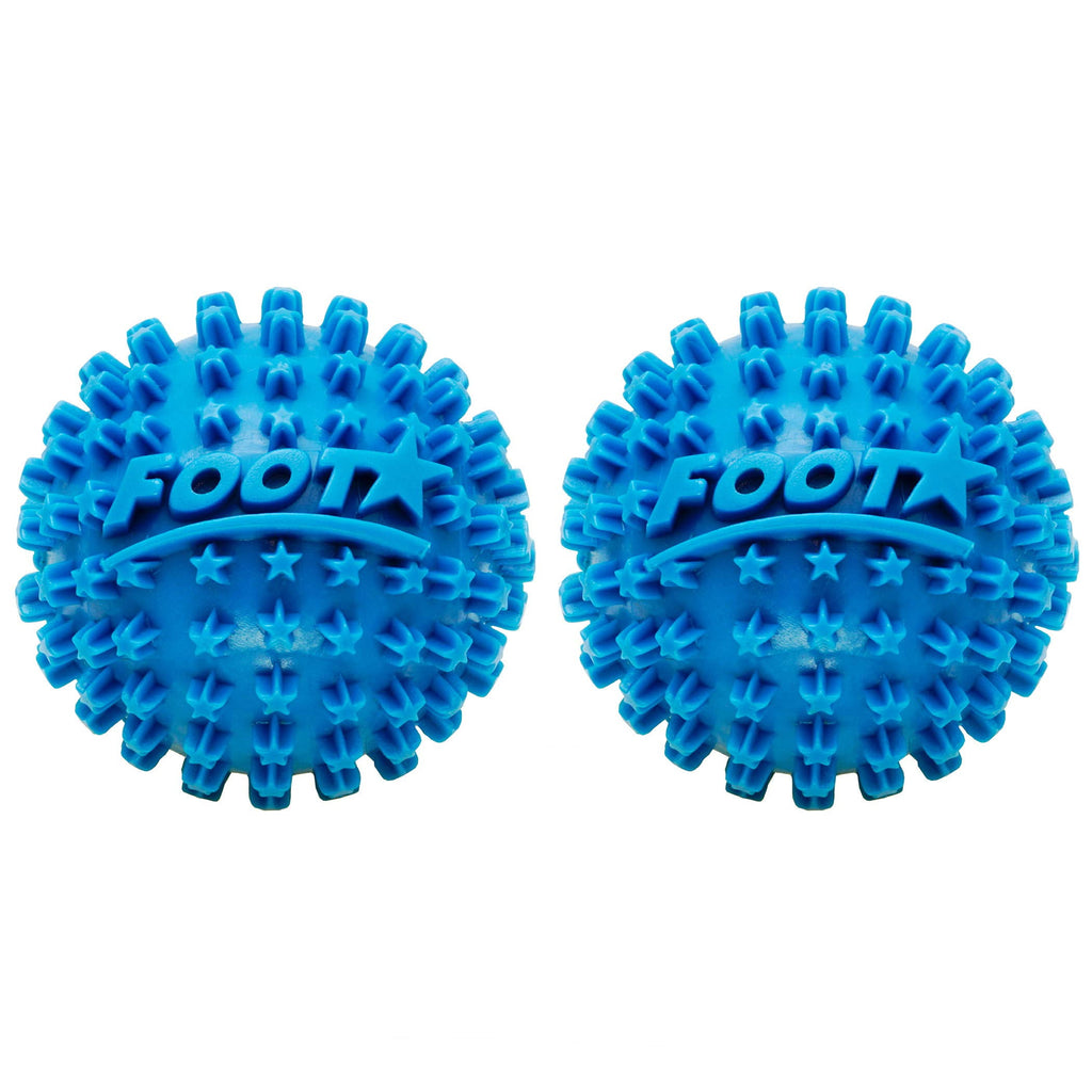 Star Massager Ball and Plantar Fasciitis Roller - Soothe Stress, Discomfort, Aches, & Tightness (Pack of 2, Blue, 2-I...