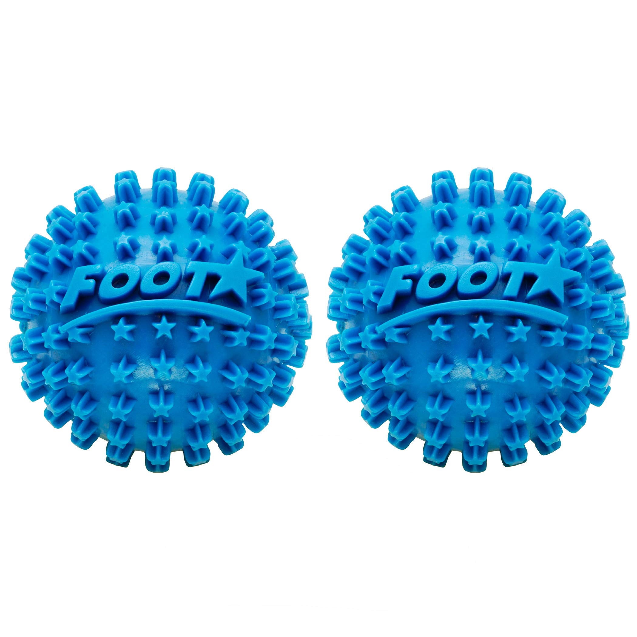 Star Massager Ball and Plantar Fasciitis Roller - Soothe Stress, Discomfort, Aches, & Tightness (Pack of 2, Blue, 2-I...