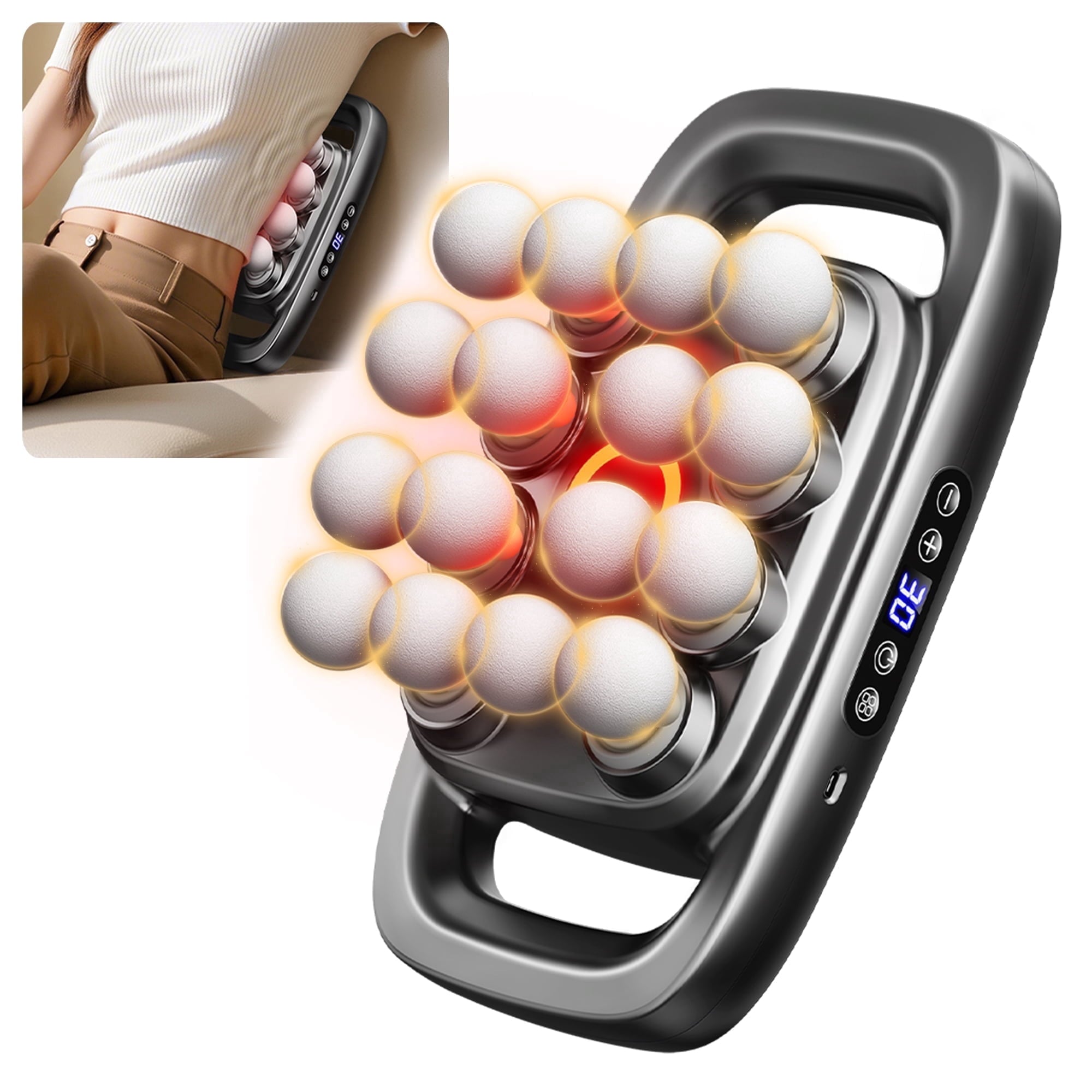 16 Massage Guns Deep Tissue, Neck Back Shoulders Legs Muscle Massager Percussion Massage Gun