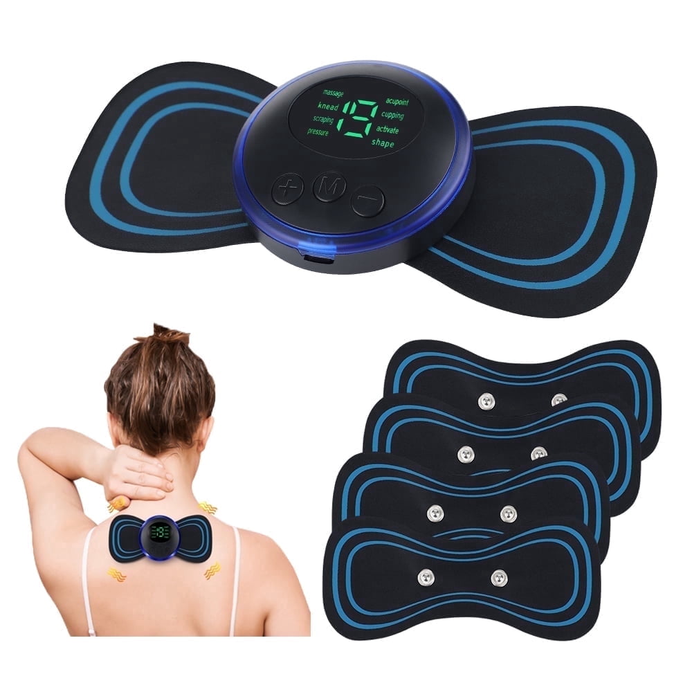 Muscle Stimulator,Neck Massager, Full Body Device for Neck Back with 5pcs Gel Pads