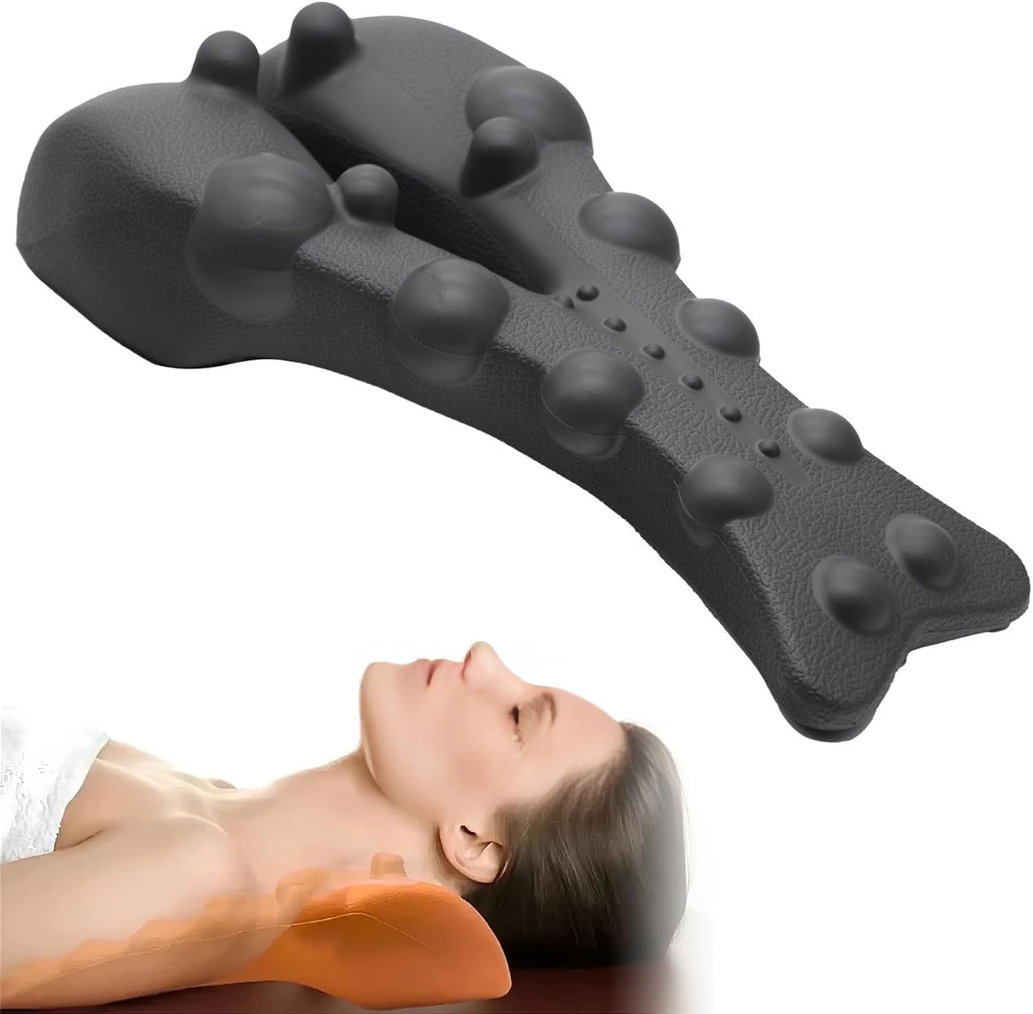 Massager - Occipital Release Tool, Neck Release Pressure Massage to Shoulder Blade (Black)