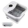 with Heat, Bubble, Temperature Control, Bath Massager with 8 Shiatsu Massage Rollers, Pedicure for Relaxation, White
