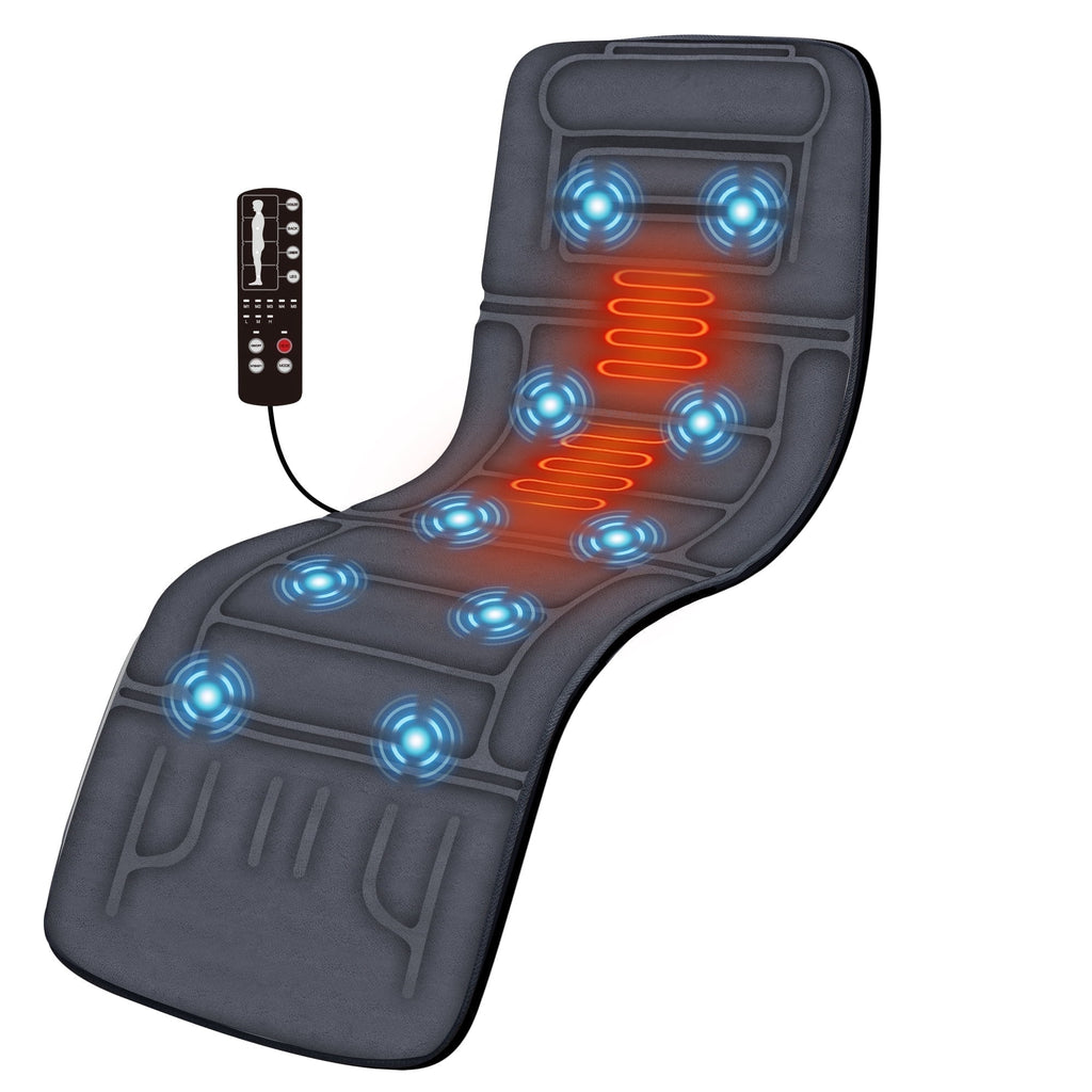 Back Massager with Heating, 10 Soothing Vibration Back Massage Pad for Pain Relief, Massage Mat,Gifts
