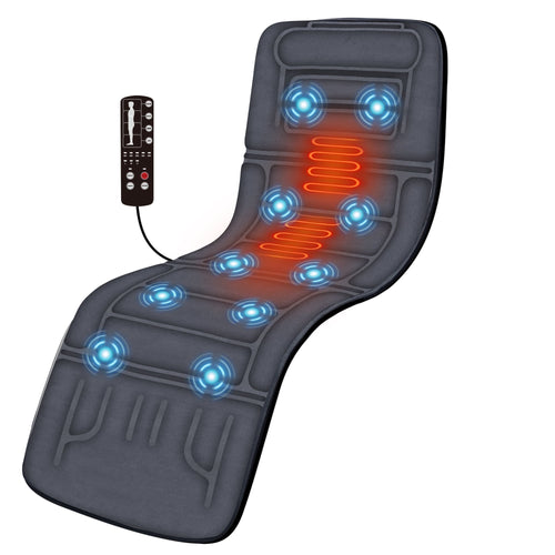 Back Massager with Heating, 10 Soothing Vibration Back Massage Pad for Pain Relief, Massage Mat,Gifts