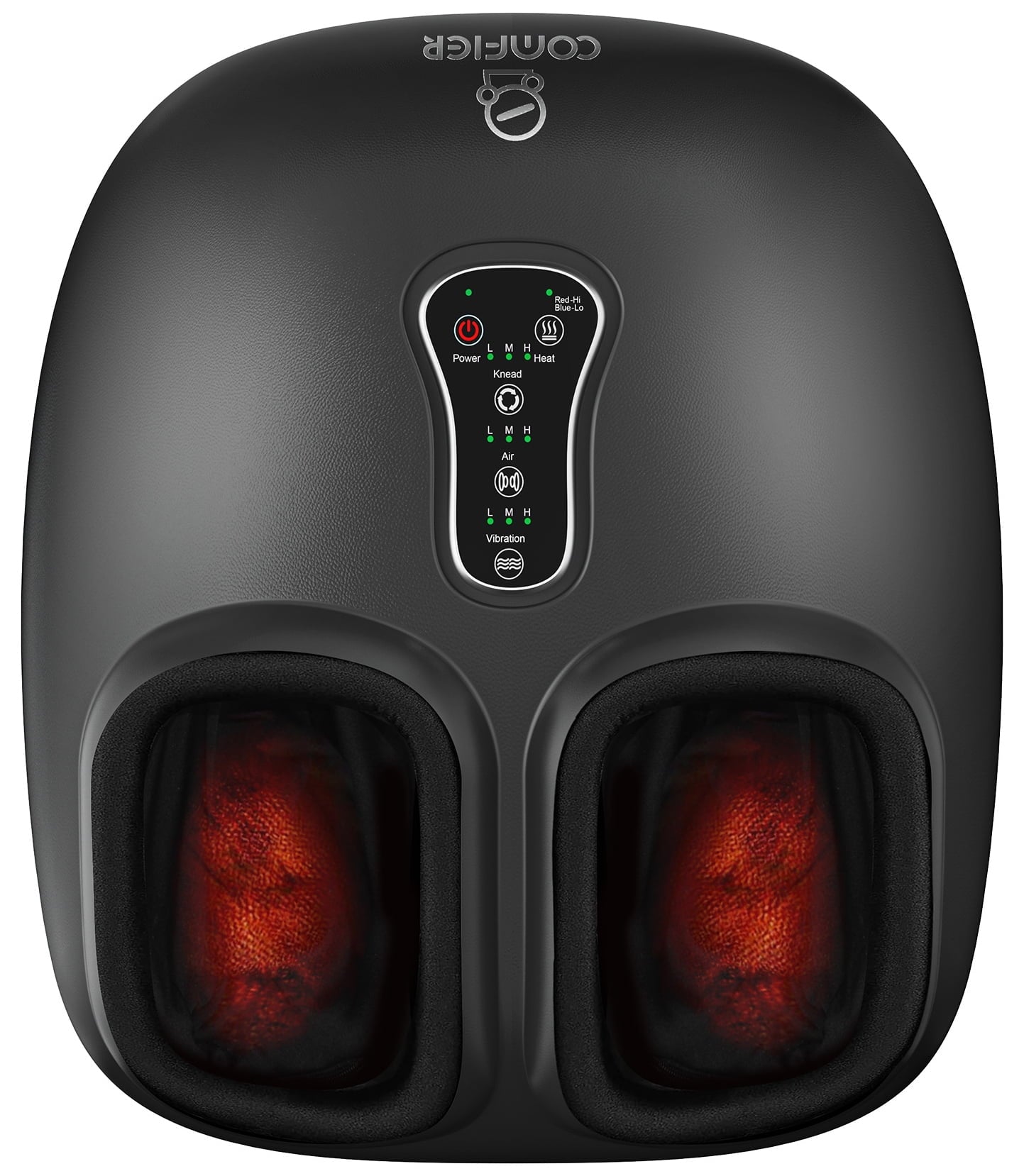 Massager with Heat Deep Kneading Feet Massage Machine for Plantar Fasciitis Blood Circulation Size Up to 13-Black