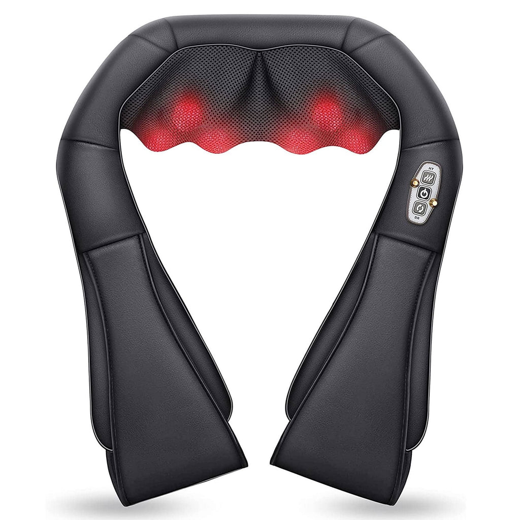 Neck Massager with Heat, 4D Deep Kneading Back Massager Gifts for Men Women