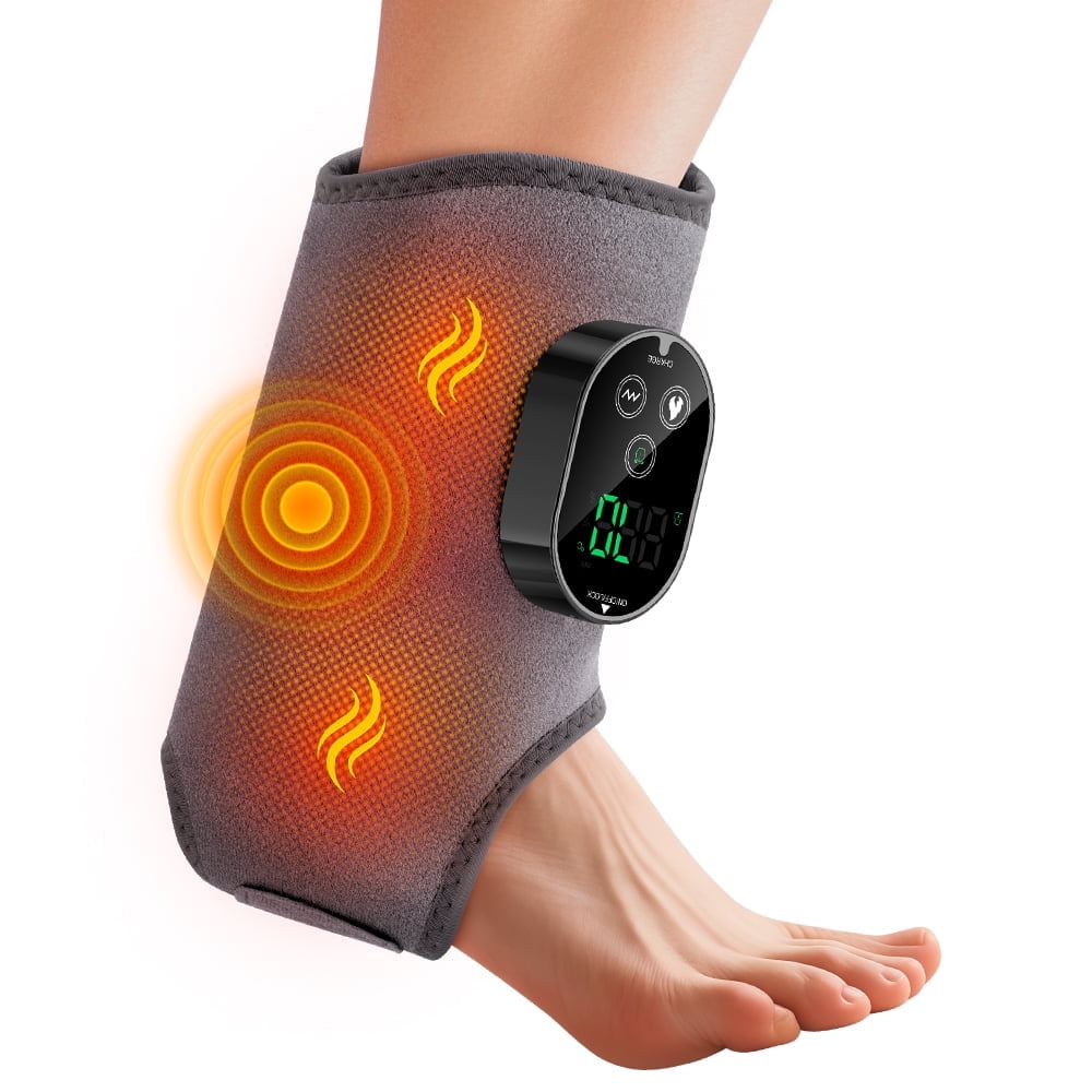 Pads, Foot Massager with Heat, Massage Foot Pad, 6 Heat Levels, 3 Vibration Modes, Adjustable Timer, Auto Shut Off, Gray