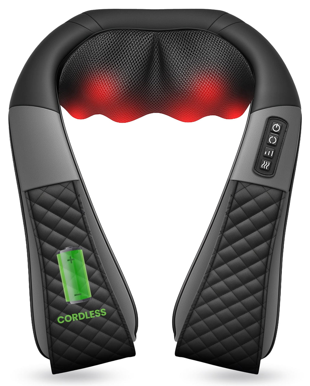 Massager with Heat, Shiatsu Deep Kneading Shoulder Back Massager, USB-Rechargeable, Gifts