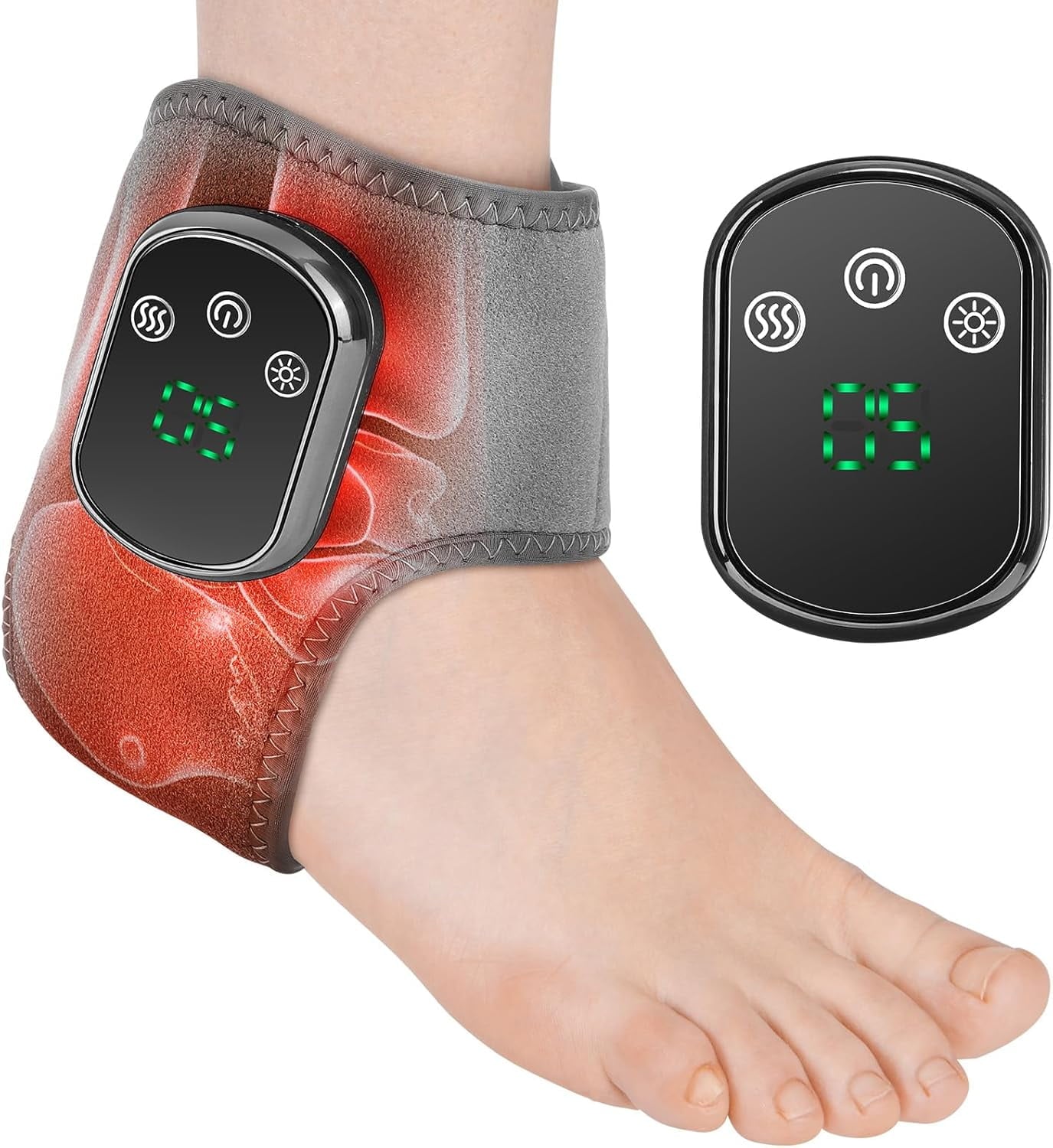 Massager with Heat and Vibration, Adjustable Temperature Hot Compress Wrap to Keep Warmers for Men Women Elders, Auto...