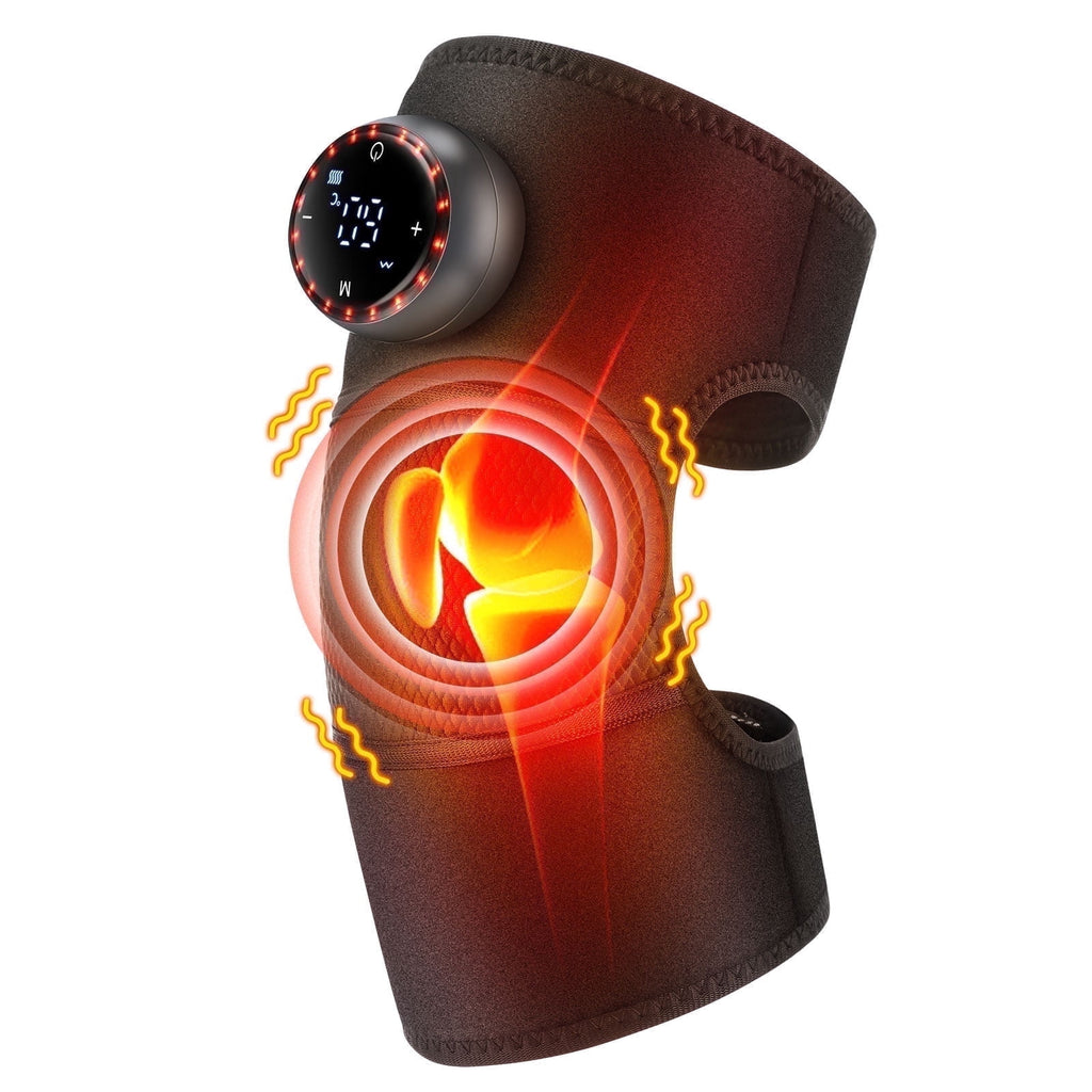 with Heat and Vibration, Heated Brace Wrap, 3 in 1 Heating Pad for Elbow Shoulder, 5 Heating Levels, 5 Massage Modes ...