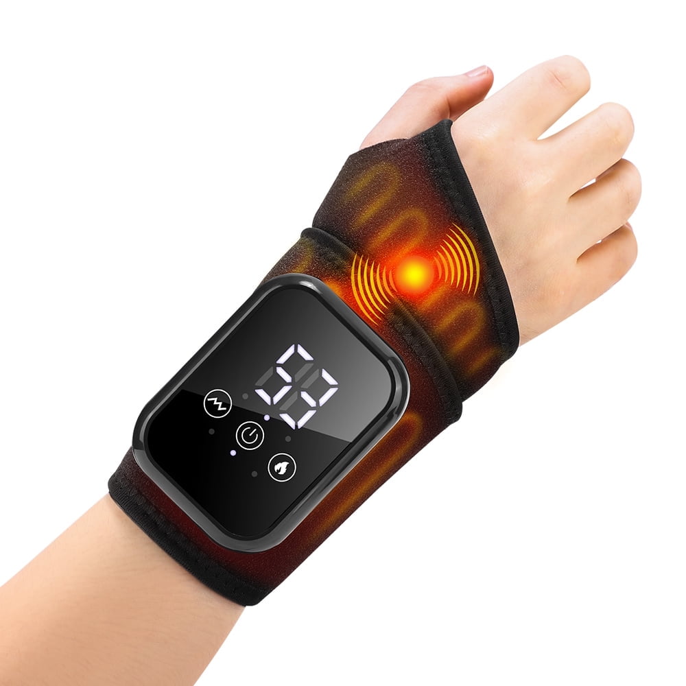 Pad Wrap, Heated Brace Massager with 3 Heats and Vibrations Modes, Hand Pad Massage for Relax, Gifts for Mom/Dad