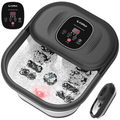 Spa Massager with Heat, Bubble, Red Light, Vibration, Temperature Control, Timer, Pedicure Bath Massager Soaker with ...