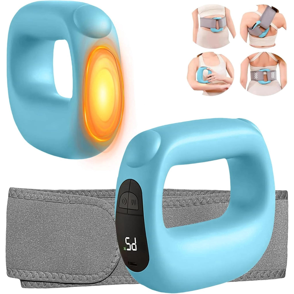 Gun with Heat – Portable Percussion r for Back, Neck & Muscles, Quiet, Adjustable Speed, Pain Relief, Blue