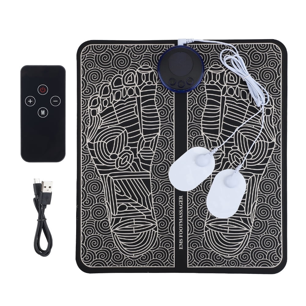 Mat, Portable Pad Stimulator Massage Machine with Remote Control 8 Modes and 19 Intensity Levels for Relaxation