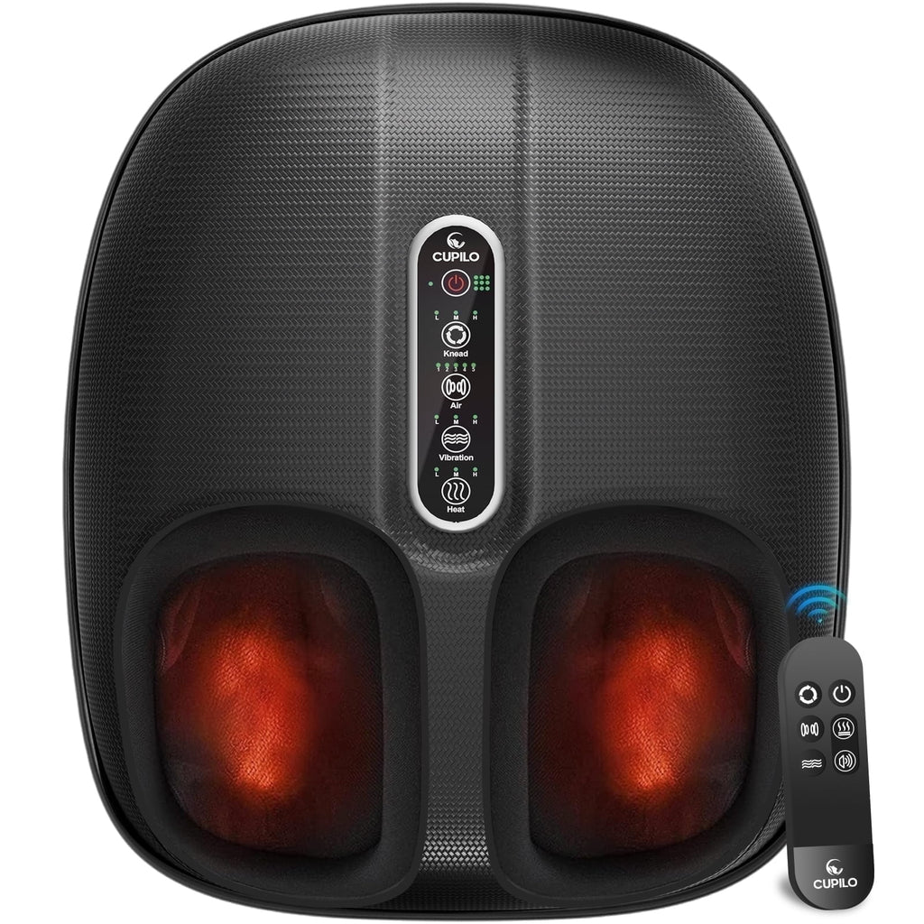 Machine with Heat & Remote Control, Shiatsu Deep Kneading for Plantar Fasciitis, Tired Muscles, Neuropathy, Blood Cir...