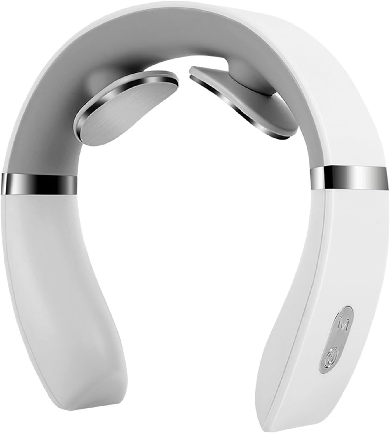 with Heat & 16 Intensity Levels, Ergonomic Wearable for Muscle Relaxation, Home/Office/Travel Device (1pcs White)