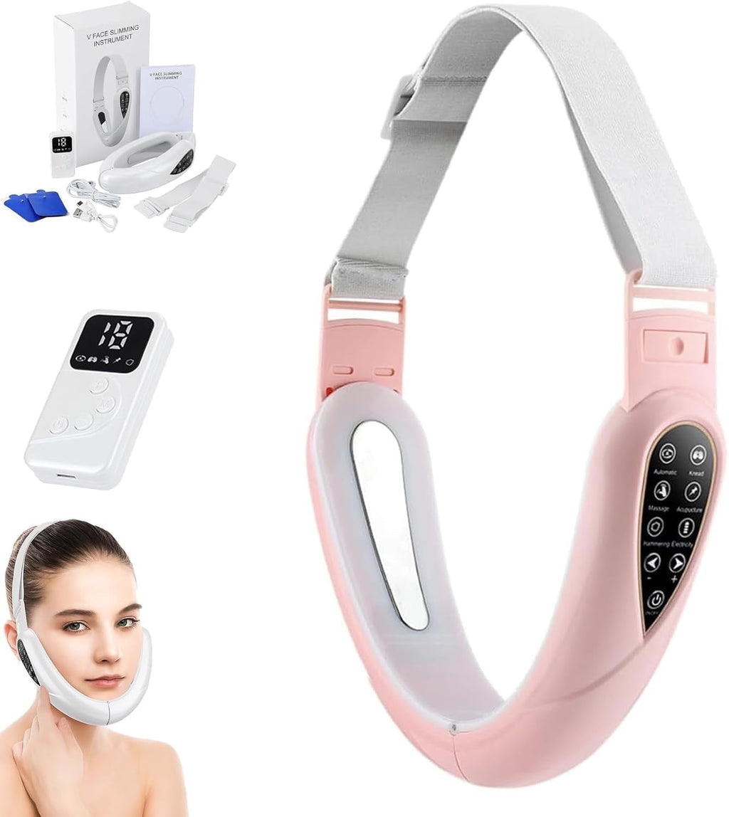 for Tightening & Contouring, V Lift Massage Tool with 5 Light Modes, 15 Level Intensities & Remote for Wrinkles & Fir...