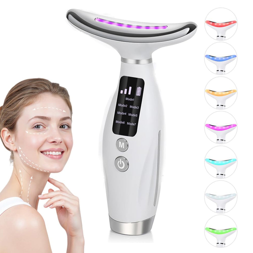 and Neck Massager for Face, Neck - 7- in -1 Beauty Massager for Skin Lifting & Firming, Wrinkle & Dark Circle Reducer...