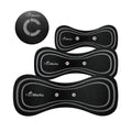 Wireless Massager with 3 Pack of Reusable Self-Adhesive Gel Pads, Black