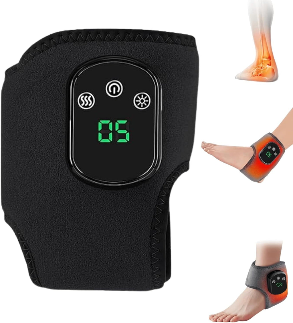 for Neuropathy Pain Relief, 3 Speed Vibration and 5 Heat Settings, Portable Rechargeable Ankle with Touch Screen, Imp...