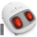 with Heat, Shiatsu Deep Kneading Massage Machine for Plantar Fasciitis & Pain Relief, Fits Men Size up to 14, White