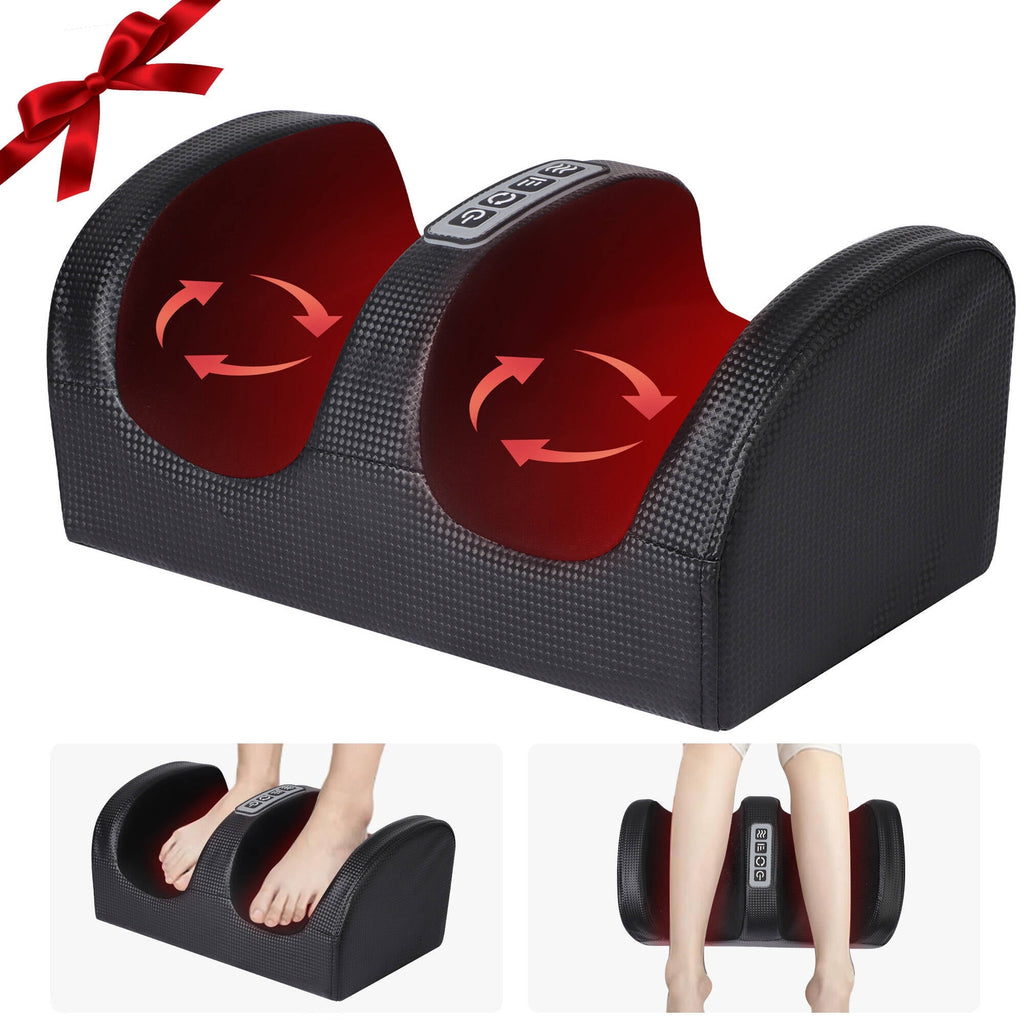 Massager with Heat, and Calf Massager with Roller, Deep Massage for Relaxation, Gifts for Women & Men, Black