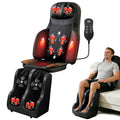 Massage Pad with Foot & Calf Massager, 3D Kneading, Heat & Vibration, Detachable & Foldable for Home Office Use - Per...
