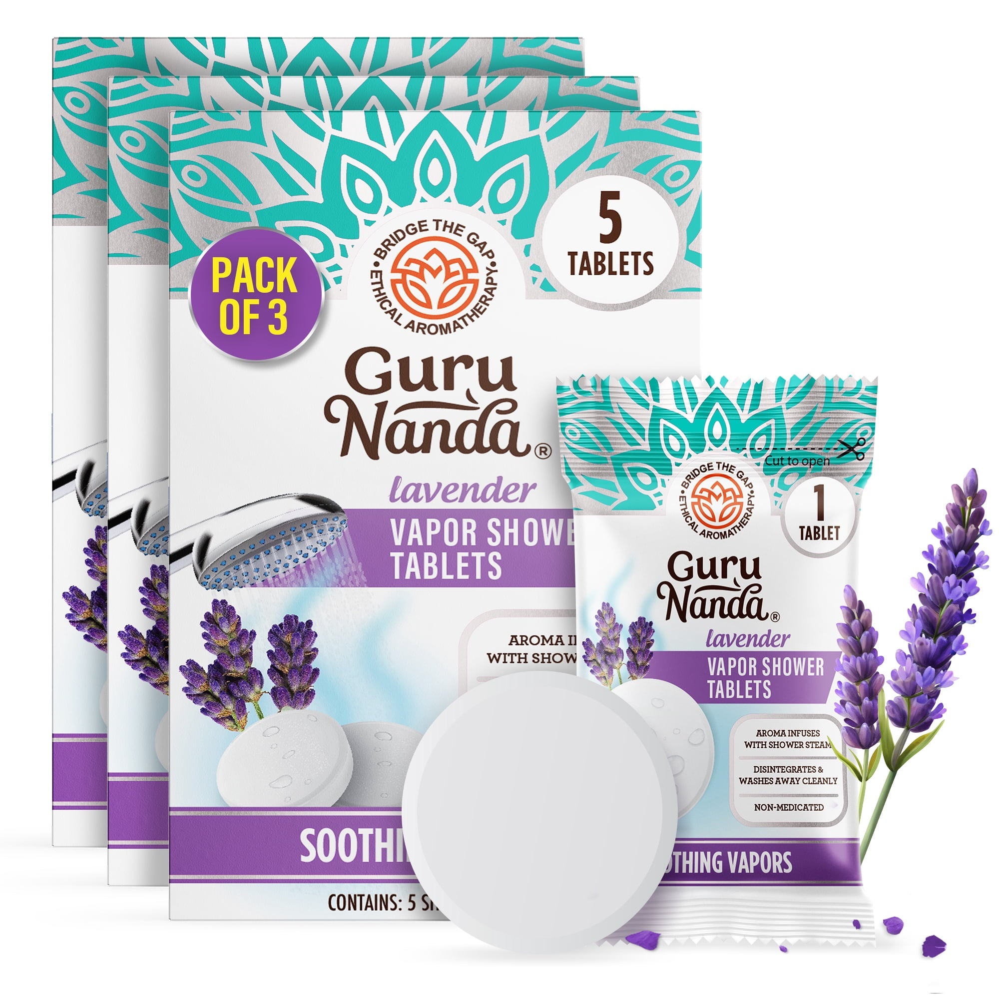 Shower Tablets, Aromatherapy Shower Steamers with Menthol, Relaxing & Soothing Scent, Gift-Ready - 15ct