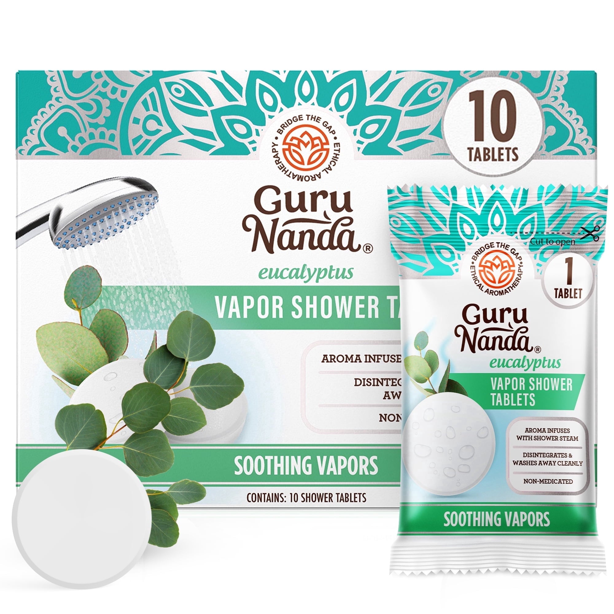Shower Tablets Aromatherapy Steam Tablets - Non-Medicated - 10 Individually Wrapped