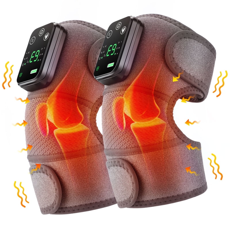 Electric Heated Brace with 3 Heat Levels and 3 Massage Mode, Shoulder Elbow 3-in-1 Vibration , Gifts for Men, Women R...