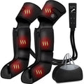 with Heat, Air Compression for Calf, Thigh, and Knee, 3 Zone Foot for Muscle Fatigue, Swelling, Varicose Veins Relief...
