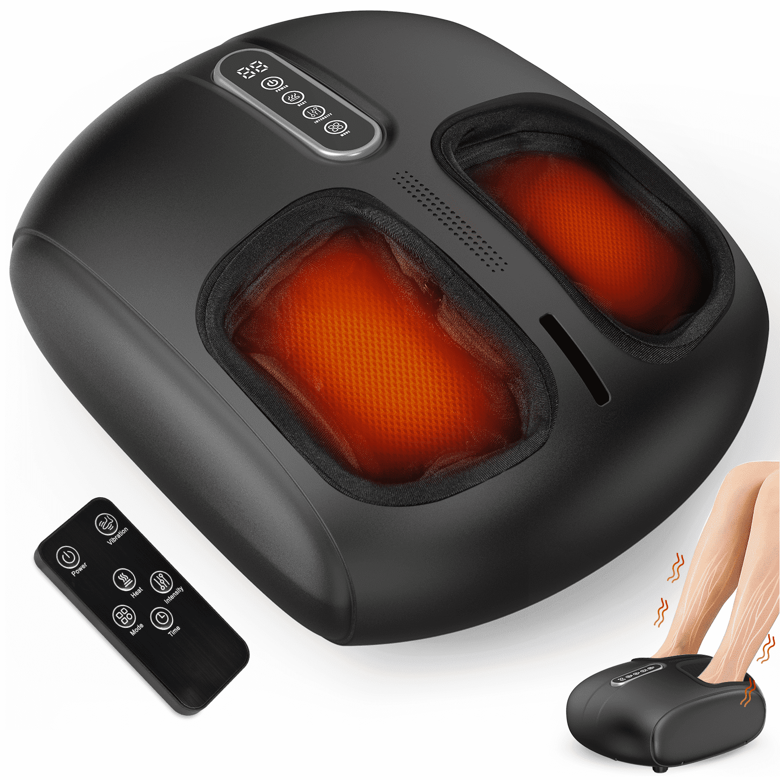 2026 Foot Massager with Heat for Deep Kneading, Heating, Air Compression Feet Massage for Pain Relief, Plantar Fascii...