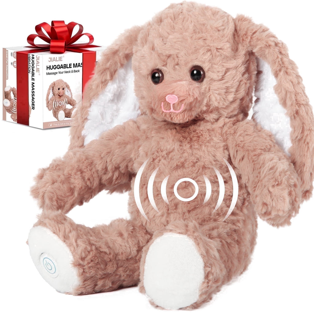 Bunny Huggable Massager with Vibration, Rabbit Vibrating Massager for Neck Back, Relaxing, Animal Electric Massager, ...