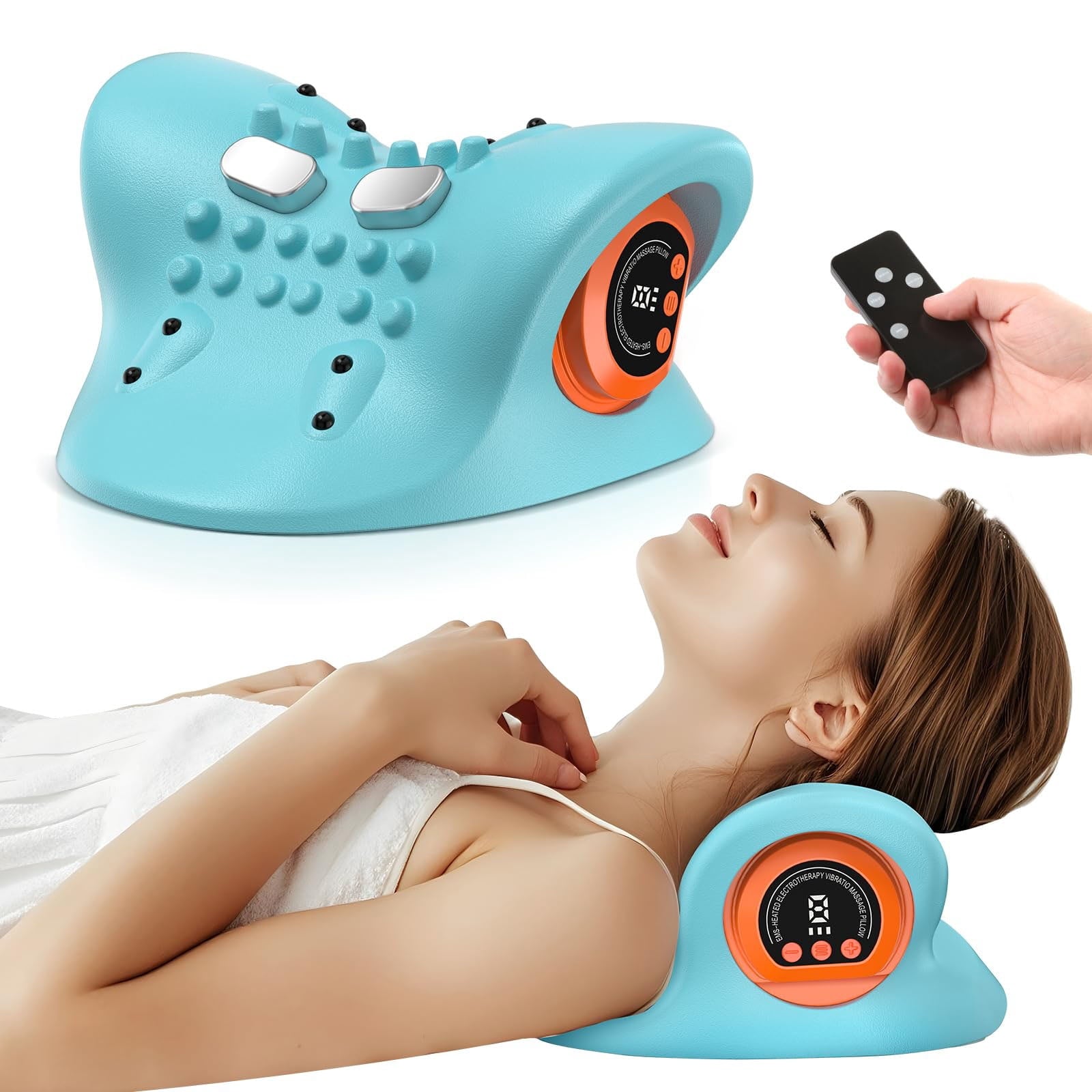 And Shoulder Massager With Heat And Multi-Directional Stretch,Thera Pillow Traction Massager, Massager,Smoothspine Tr...
