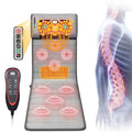 Massager Mat with Heat & Movable Shiatsu Neck Back Massager Pillow, 9 Vibration Motors & Back Heating Pad, Massager f...