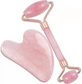 & Gua Sha, Facial Beauty sets, Rose Quartz Massager for Face, Eyes, Neck, Relieve Fine Lines,Wrinkles,and Muscle Rela...