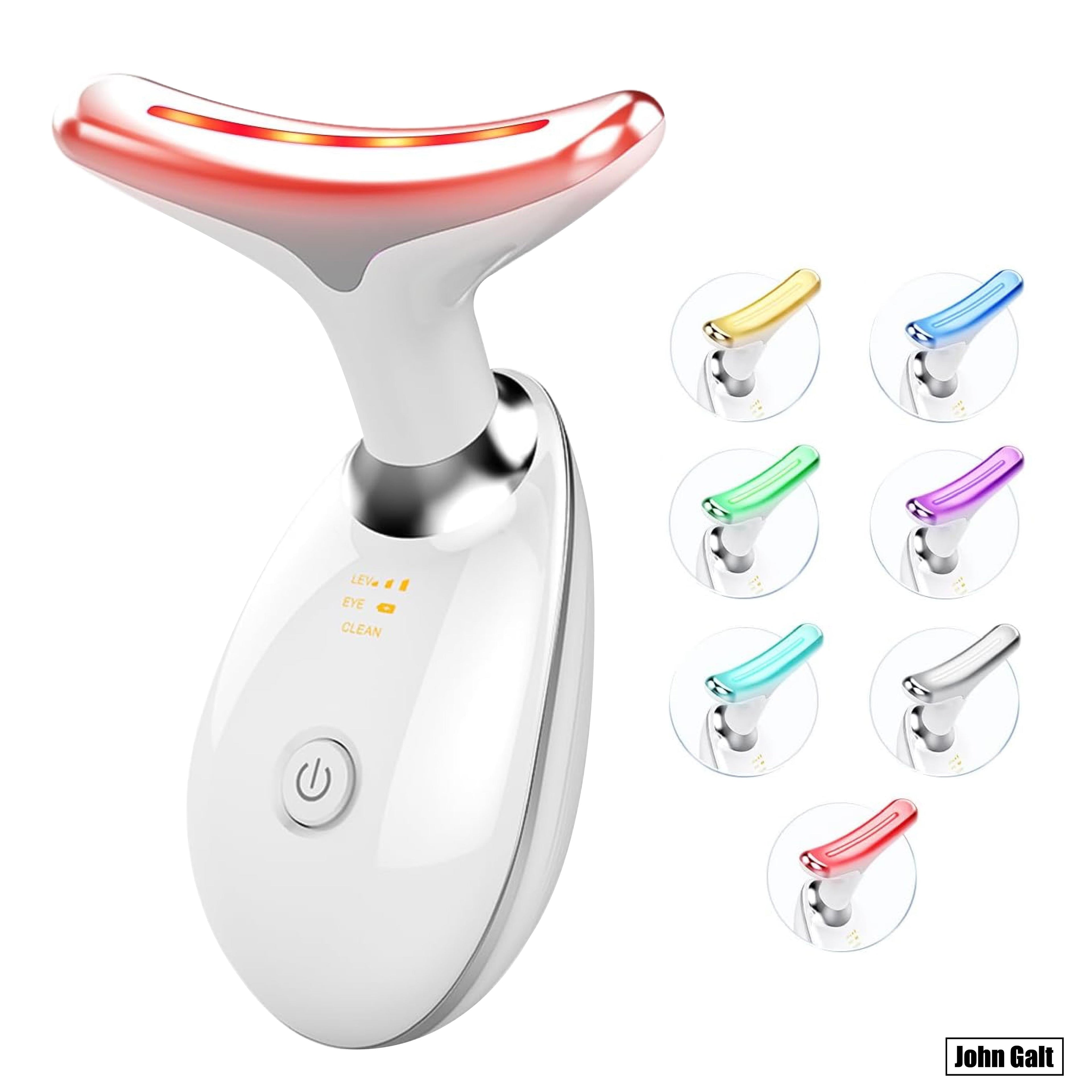 Red Light Therapy Massager for Face and Neck, 7 Color Led w/ Skin Care