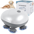 Electric Pet Massager Portable Handheld Pet Scalp Massager with 4 Massage Heads 3 Modes USB Rechargeable Waterproof M...