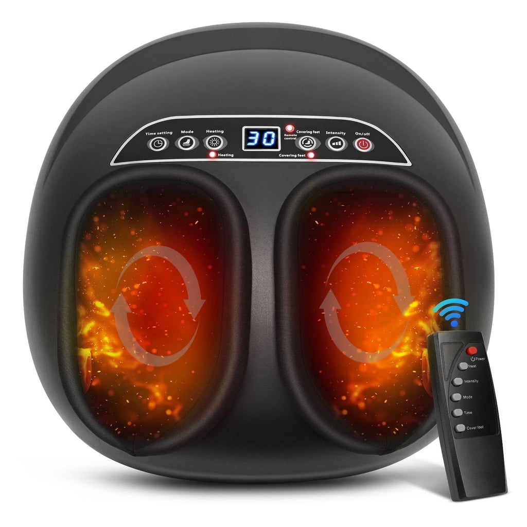 with Heat & Deep-Kneading, Air Compression Shiatsu Massage for Plantar Fasciitis, Circulation, Relaxation & Gift
