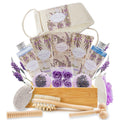 Gifts Baskets in Lavender Essential - Christmas Birth Gifts for Women -18pc Bath Body At Home Spa Relaxing Self Care ...