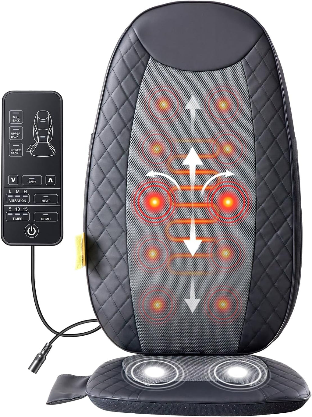 Vibrating Heating Pad for , Massage Chair Pad for Pain Relief Deep Tissue, Shiatsu Neck and Massager