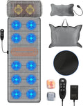Massager Mat with Heat and 10 Vibration Massage Nodes Lumbar Stretching Pillow, Detachable Neck Massager with Shiatsu...
