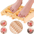 Premium Dual Foot Massager Roller, 10 Rollers, Pure Natural Wooden Foot Massager Roller for Plantar Fasciitis, Heel, ...