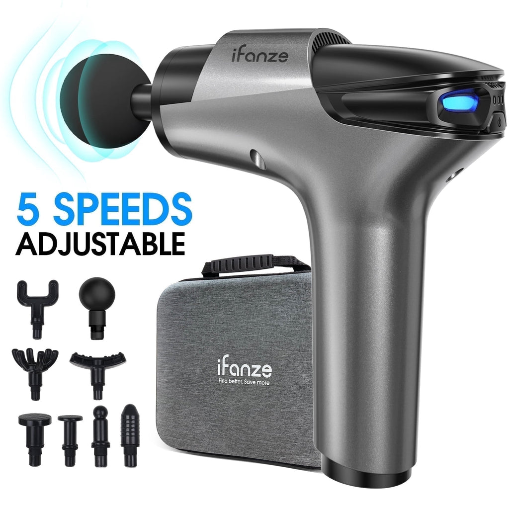 Tissue, 5 Speeds Quiet Percussion Handheld Electric Muscle r with 8 Replacement Heads for Gym Office Home Post-Workou...