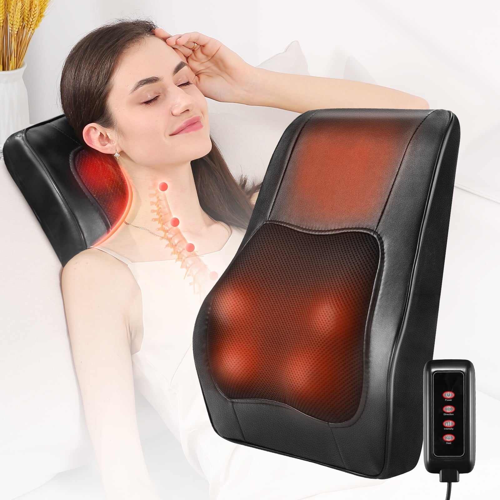 with Heat, s for Neck and , 3D Kneading Massage Pillow for Shoulder, Leg Muscle Pain Relief, Gifts for Mom Dad