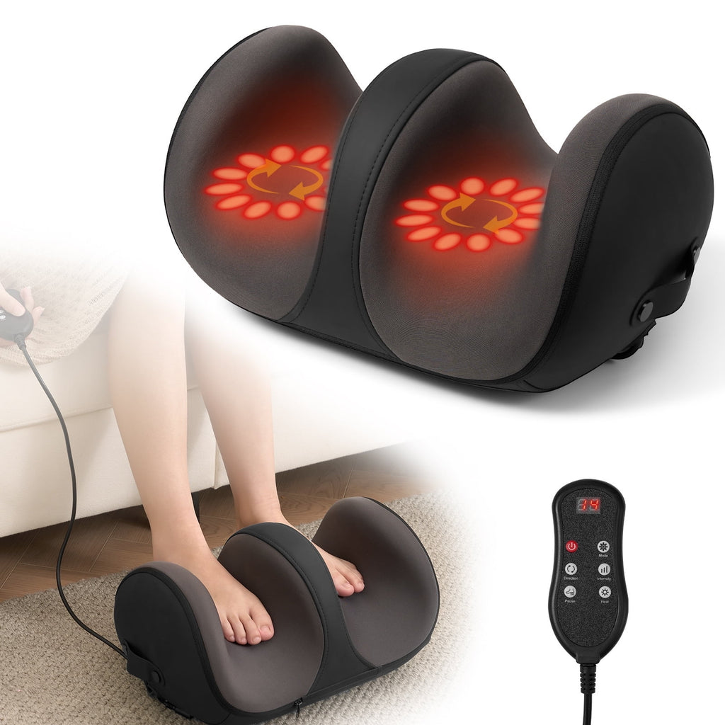 Electric Shiatsu Foot Massager Calf with Heat, Deep Kneading & Rolling Ankle Massage - Relaxing Muscle Relax, Ideal G...