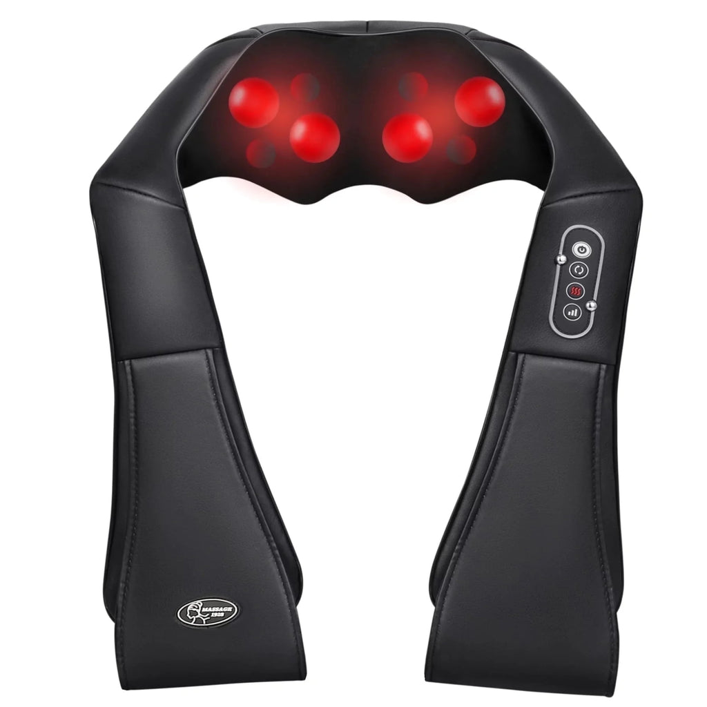 and Neck Massager with Heat Deep Kneading Massage, Best Gifts Mom Dad Women Men, Home, Office Car Use