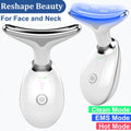 Massager for Warming Lift,Skin Rejuvenation and Firming Lines,Clean/EMS/Heat/Sonic-Vibration Functions (White)