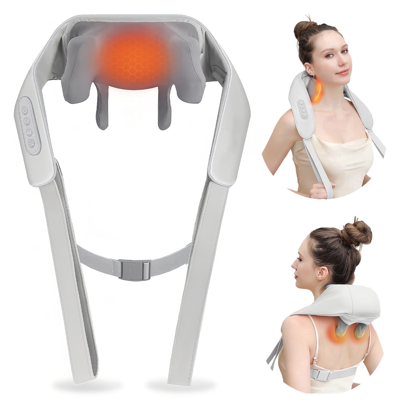 with Heat, 6D Shiatsu Cordless Deep Tissue Shoulder for Ultimate Relaxation, Ideal Gift for Men and Women