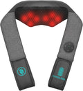 and Back Massager with Heat, Shiatsu Massage Pillow for , Shoulders and Back, Portable Deep Kneading Massager for Hom...